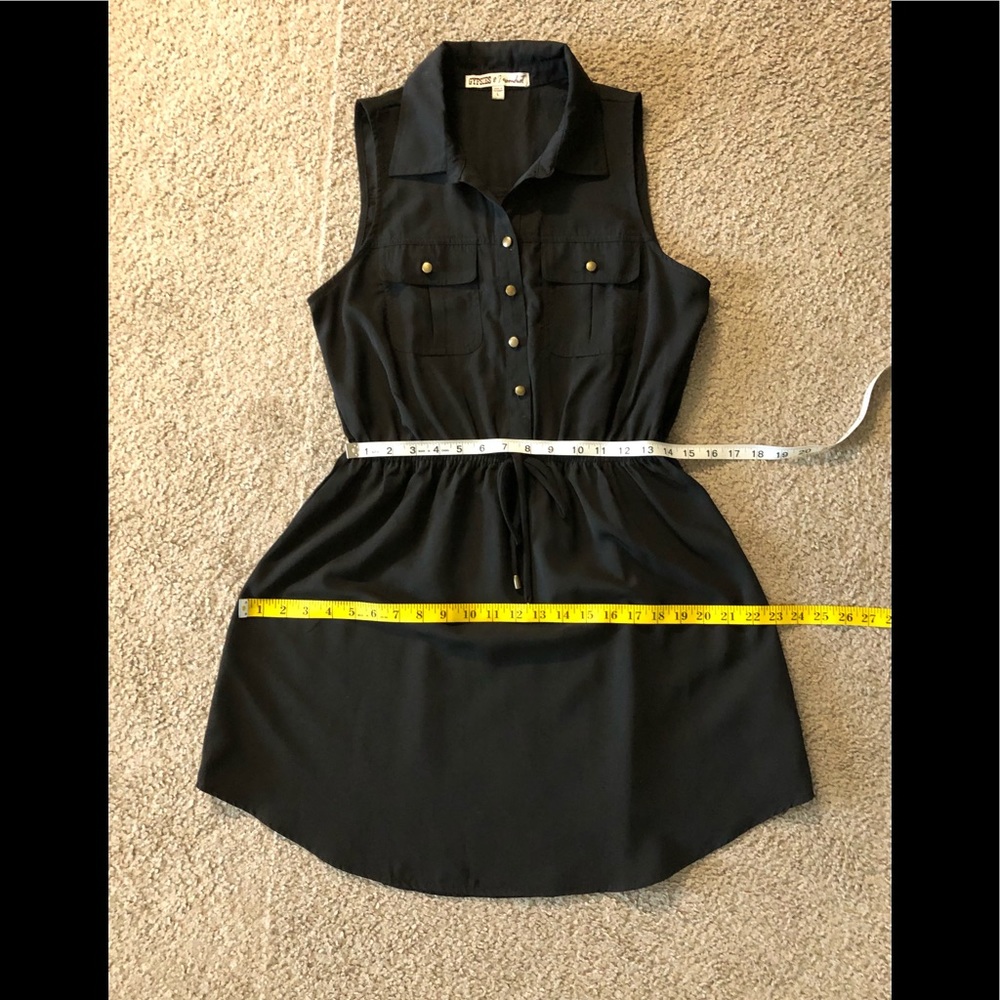 Gypsies Moondust Buttons Shirt Dress L🌟Drawstring - Picture 5 of 12